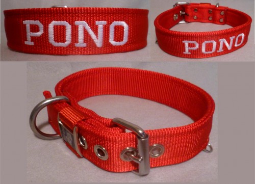 1.5" Flat Collar with Embroidery